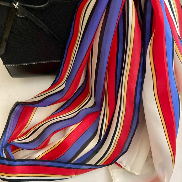 Vintage ECHO striped, long silk scarf - Picture 8 of 9